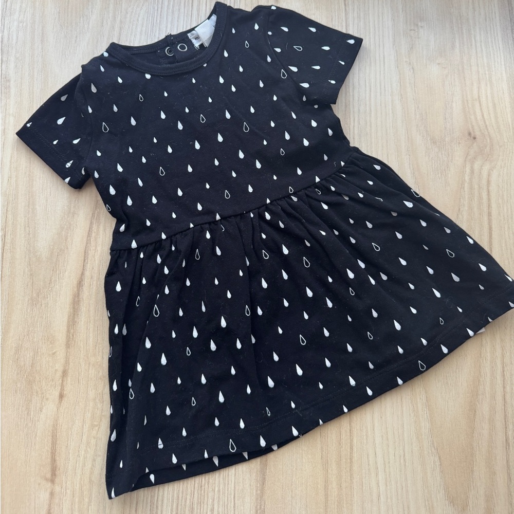 Black and White Kids Casual Dress